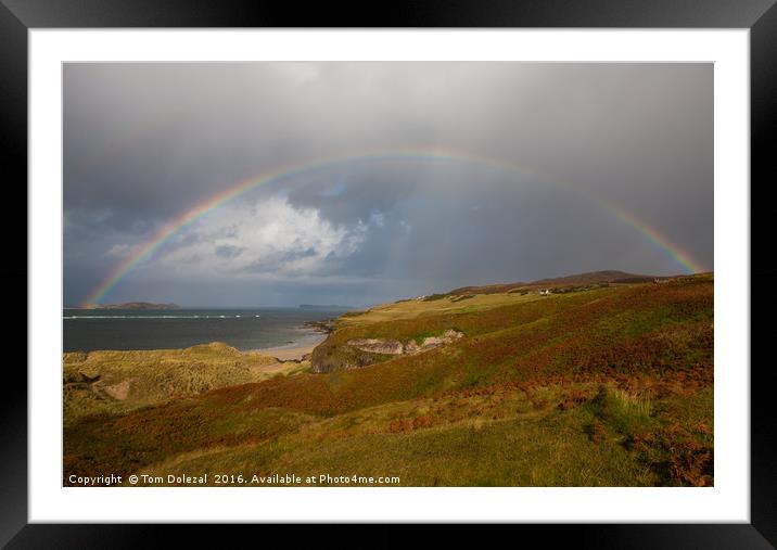 Highland rainbow vista Framed Mounted Print by Tom Dolezal