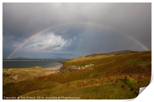 Highland rainbow vista Print by Tom Dolezal