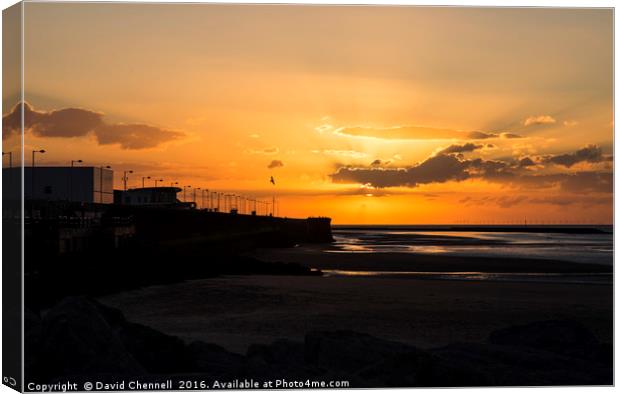 New Brighton Sunset Canvas Print by David Chennell