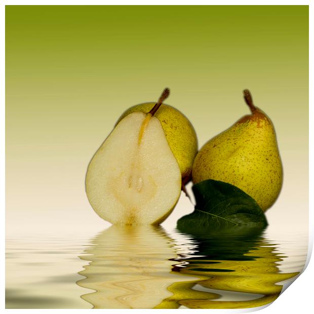 Fresh Pears Fruit Print by David French