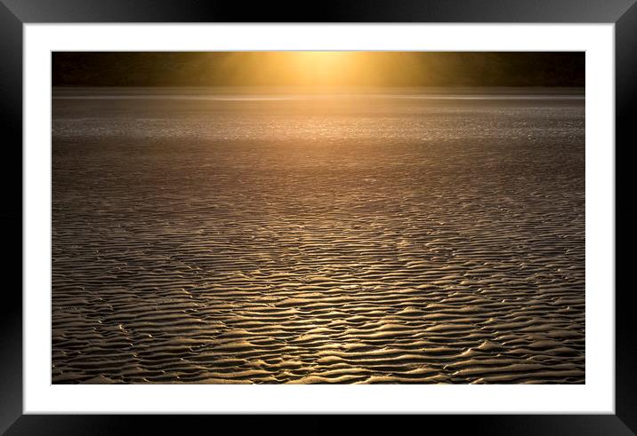 Sunset glow on the sand Framed Mounted Print by Andrew Kearton