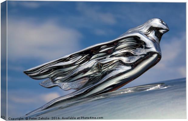 Cadillac's Flying Goddess Canvas Print by Peter Zabulis