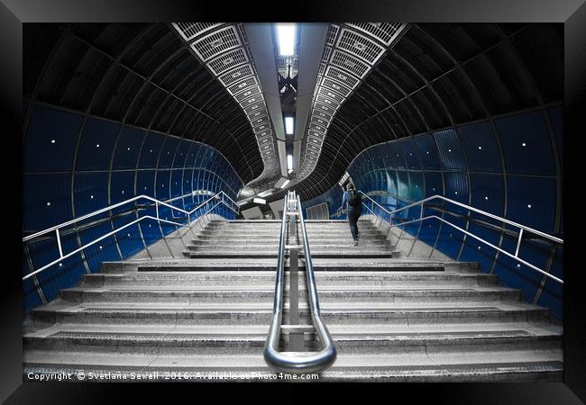 Underground Stair Framed Print by Svetlana Sewell