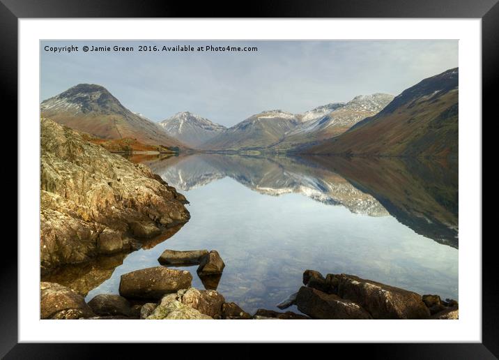 Wastwater Reflections Framed Mounted Print by Jamie Green