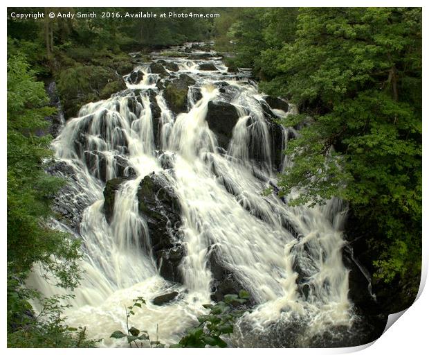 Swallow Falls Print by Andy Smith