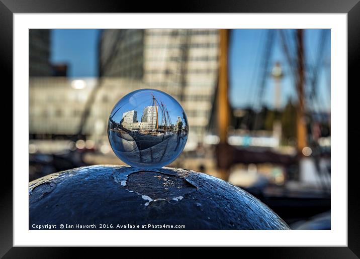Kathleen and May Glass Ball Framed Mounted Print by Ian Haworth