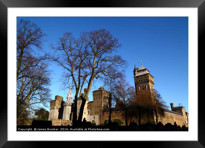 Cardiff Castle Glamoragan South Wales Framed Mounted Print by James Brunker
