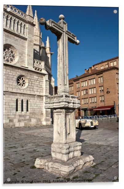 Cross of church of Santa Maria de la Antiqua Acrylic by Igor Krylov