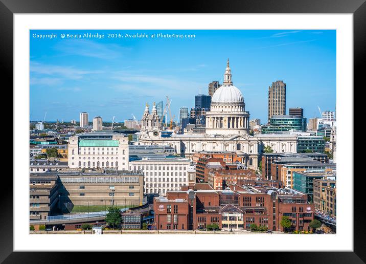 St Pauls Cathedral Framed Mounted Print by Beata Aldridge