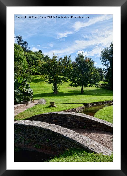 Typical Cockington Court landscape Framed Mounted Print by Frank Irwin