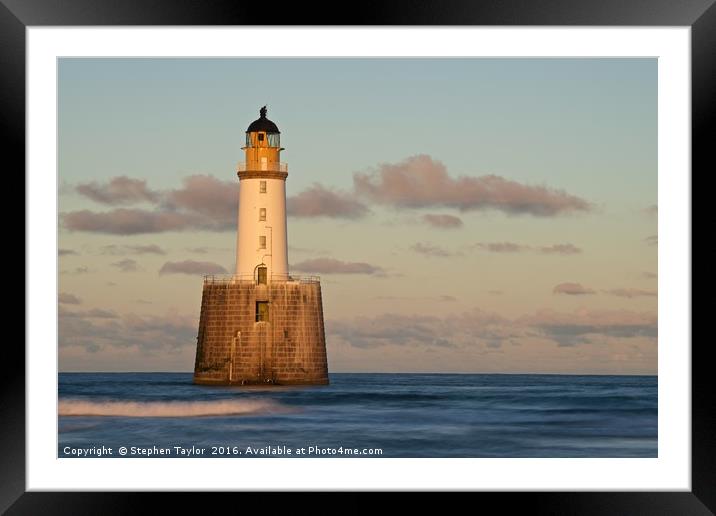 Golden light at Rattray Head Framed Mounted Print by Stephen Taylor