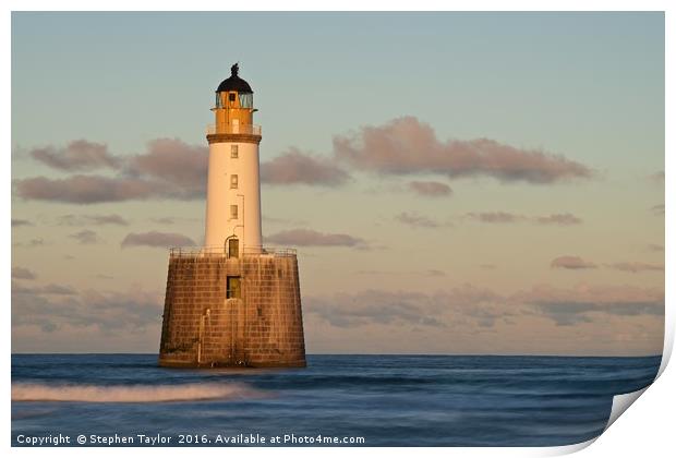 Golden light at Rattray Head Print by Stephen Taylor