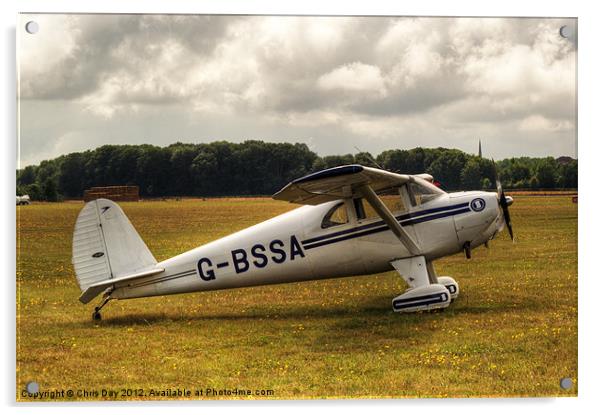 Luscombe 8E Deluxe 2 seater plane Acrylic by Chris Day