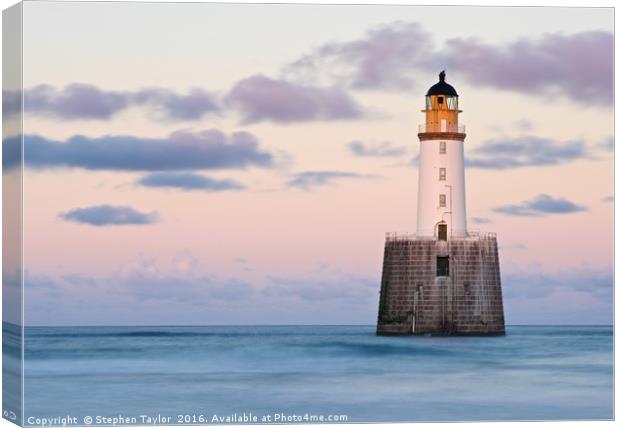 Rattray Head Lighthouse Sunset Canvas Print by Stephen Taylor