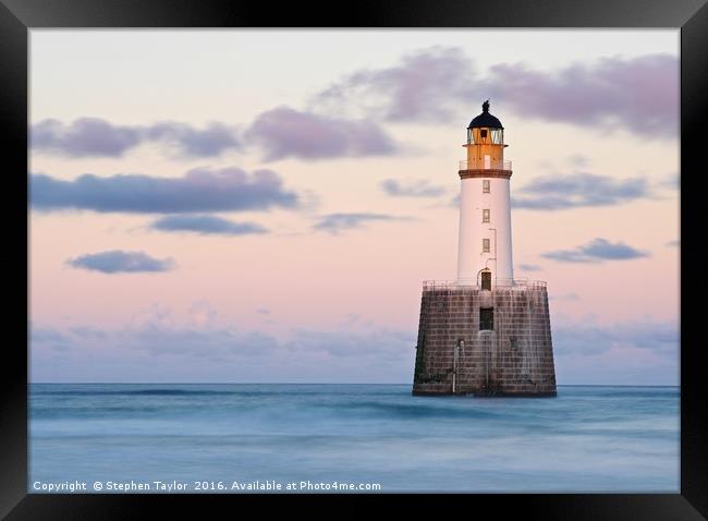 Rattray Head Lighthouse Sunset Framed Print by Stephen Taylor