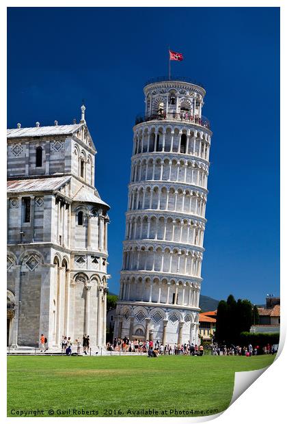 Leaning Tower of Pisa Print by Gwil Roberts