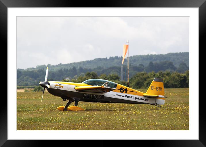Extra 300 aerobatic plane Framed Mounted Print by Chris Day