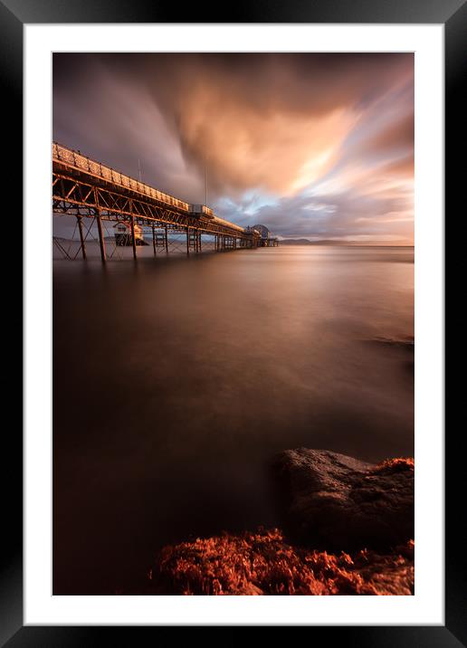 Mumbles pier sunrise Framed Mounted Print by Leighton Collins