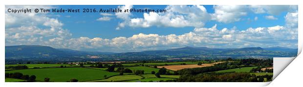 Black Mountains and Vale of Usk Print by Tom Wade-West