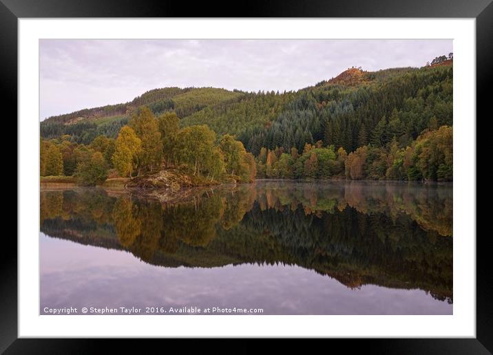 Dawn on Loch Tummel Framed Mounted Print by Stephen Taylor