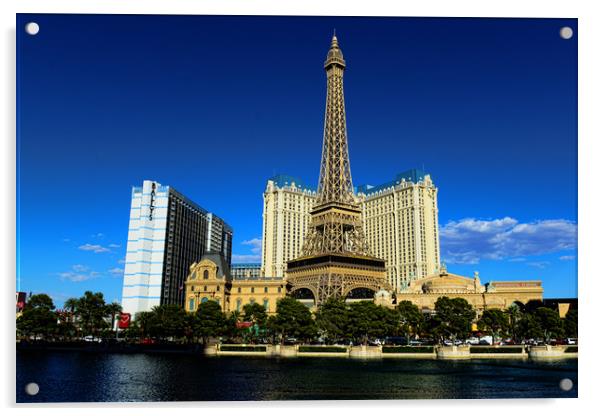 The Paris Hotel, Las Vegas Acrylic by Ann McGrath