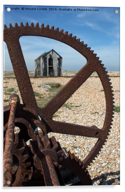 Dungeness Dereliction Acrylic by Howard Corlett