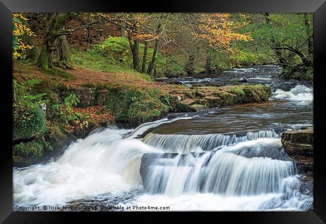 Pont Cwm y Fedwen Waterfall Brecon Beacons Wales Framed Print by Nick Jenkins