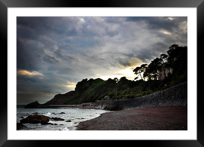 Meadfoot Beach Moods Framed Mounted Print by K. Appleseed.