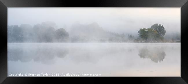 Misty Loch Achray Framed Print by Stephen Taylor