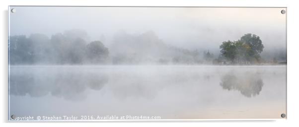 Misty Loch Achray Acrylic by Stephen Taylor