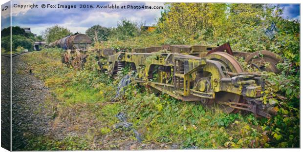 Old Train Graveyard Canvas Print by Derrick Fox Lomax