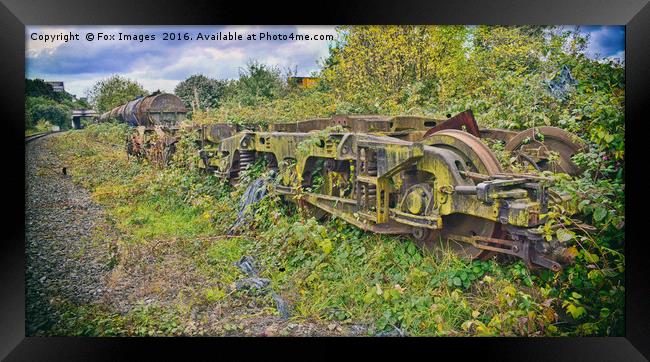 Old Train Graveyard Framed Print by Derrick Fox Lomax