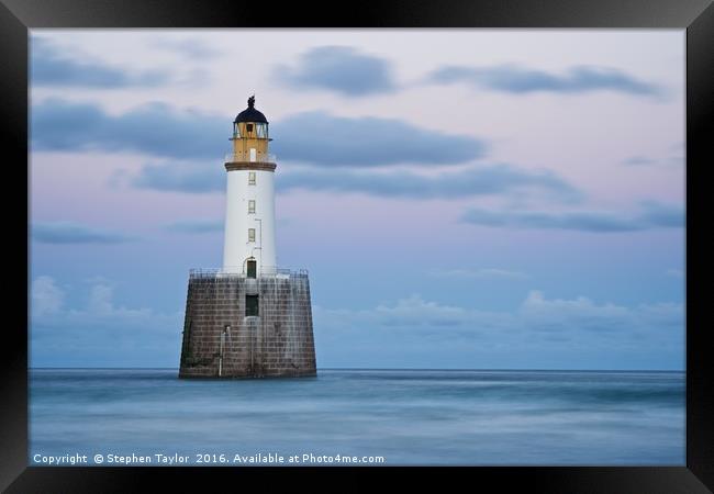 Twilight at Rattray Head Framed Print by Stephen Taylor