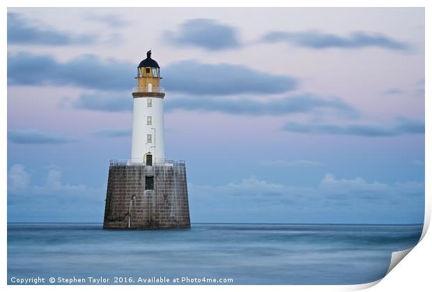 Twilight at Rattray Head Print by Stephen Taylor
