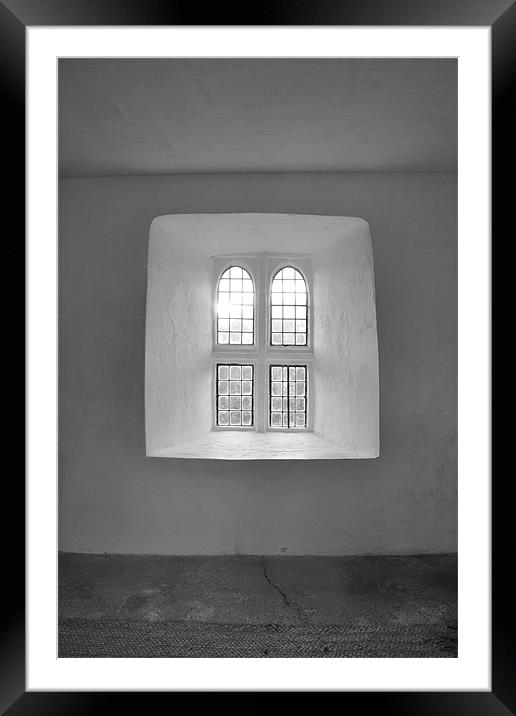Tower gate window...Torre Abbey Framed Mounted Print by K. Appleseed.