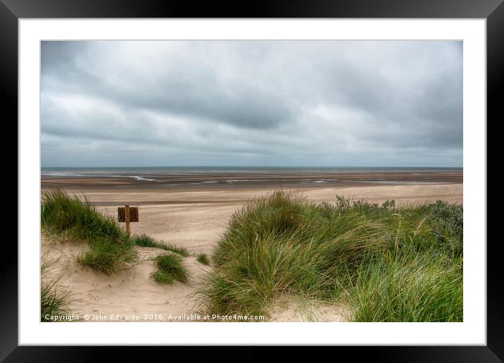 The Lonely Shore Framed Mounted Print by John Edwards