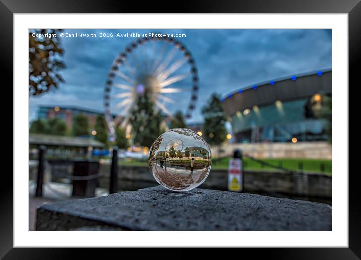 Liverpool Wheel Glass Ball 3 Framed Mounted Print by Ian Haworth