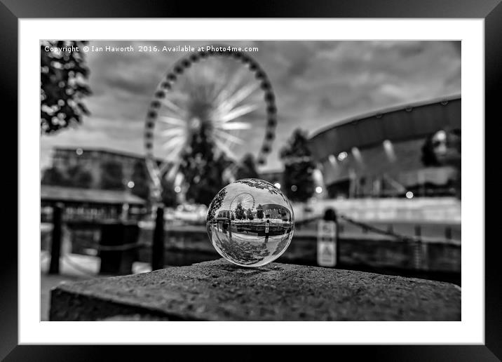 Liverpool Wheel Glass Ball 4 Framed Mounted Print by Ian Haworth