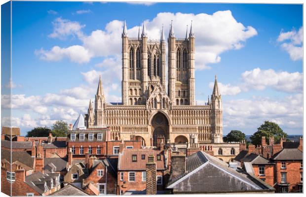 Unveiling the Magnificence of Lincoln Cathedral Canvas Print by P D