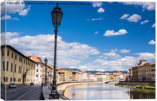 Along the Arno 01 Canvas Print by George Davidson