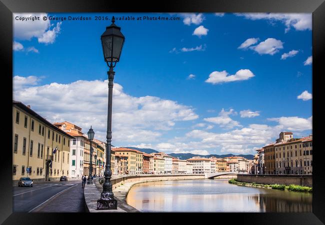 Along the Arno 01 Framed Print by George Davidson