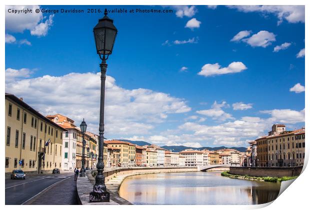 Along the Arno 01 Print by George Davidson