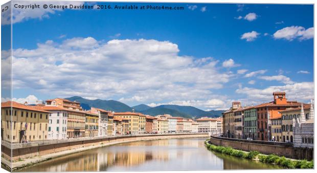 Along the Arno 02 Canvas Print by George Davidson