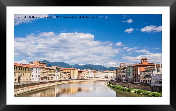 Along the Arno 02 Framed Mounted Print by George Davidson