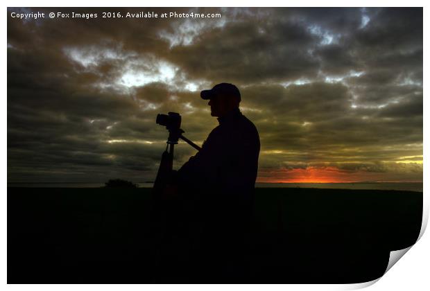 sunset photographer Print by Derrick Fox Lomax