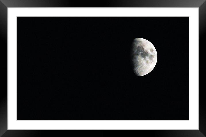 Moon Framed Mounted Print by Donna Collett