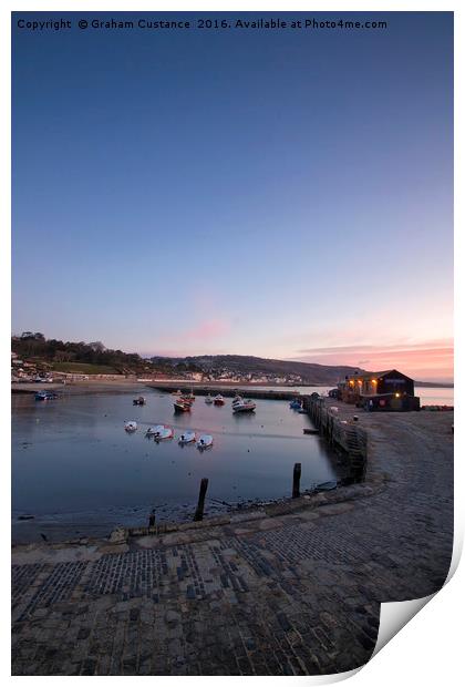 Lyme Regis Sunrise Print by Graham Custance