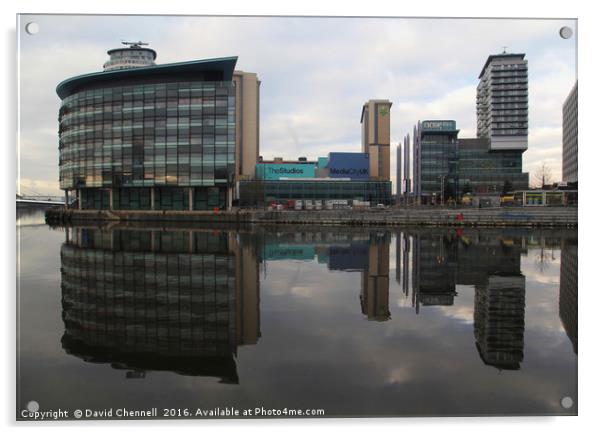 Media City Reflection  Acrylic by David Chennell