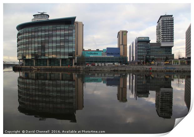 Media City Reflection  Print by David Chennell