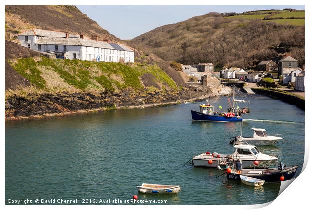 Boscastle Harbour Print by David Chennell